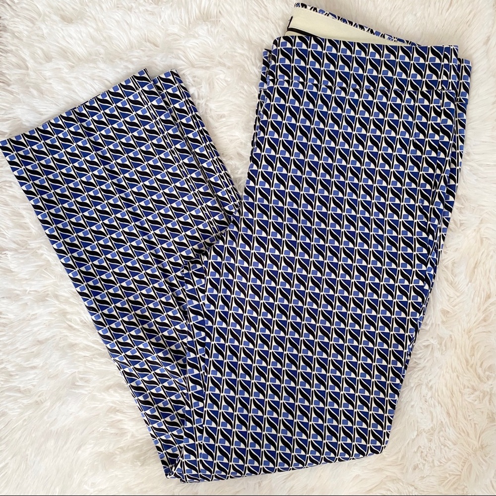 J Crew Campbell Capri Abstract Wave Print